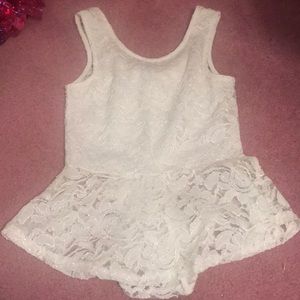 White lace dress tank top